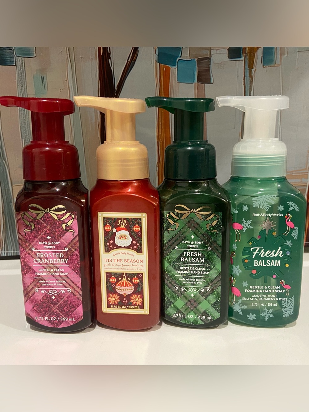 Bath & Body Works Foaming Hand Soaps — Red, Cream, Green, Teal